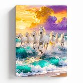 Prosperity & success: 7 White Horses Canvas