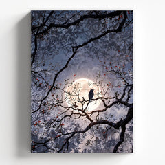 Nocturne of Feathers and Light Canvas