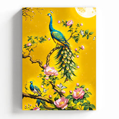 Golden Splendour: The Peacock Canvas
